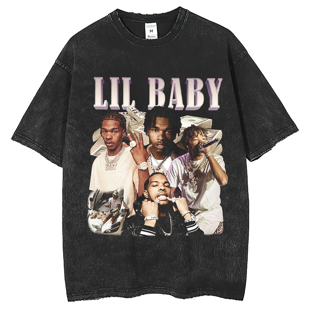 Men's T-shirt Hip Hop Street Wear Harajuku Rap Singer P