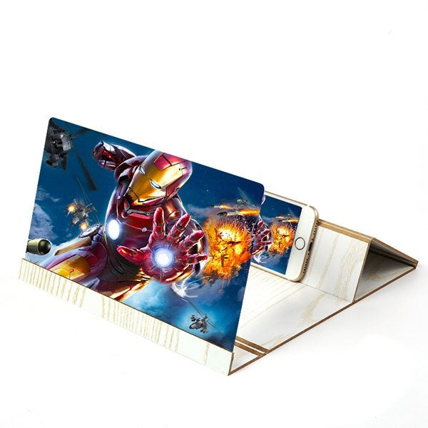 Orsda 12 Wooden 3D Phone Screen Magnifier HD Mobile Amplifier
