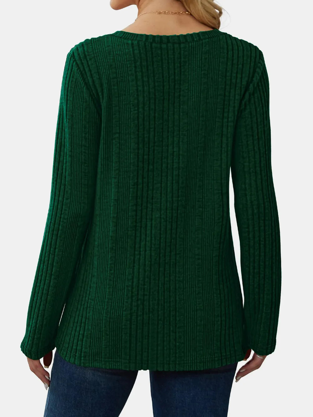 Solid color knitted sweater lightweight waistband sweater fashionable
