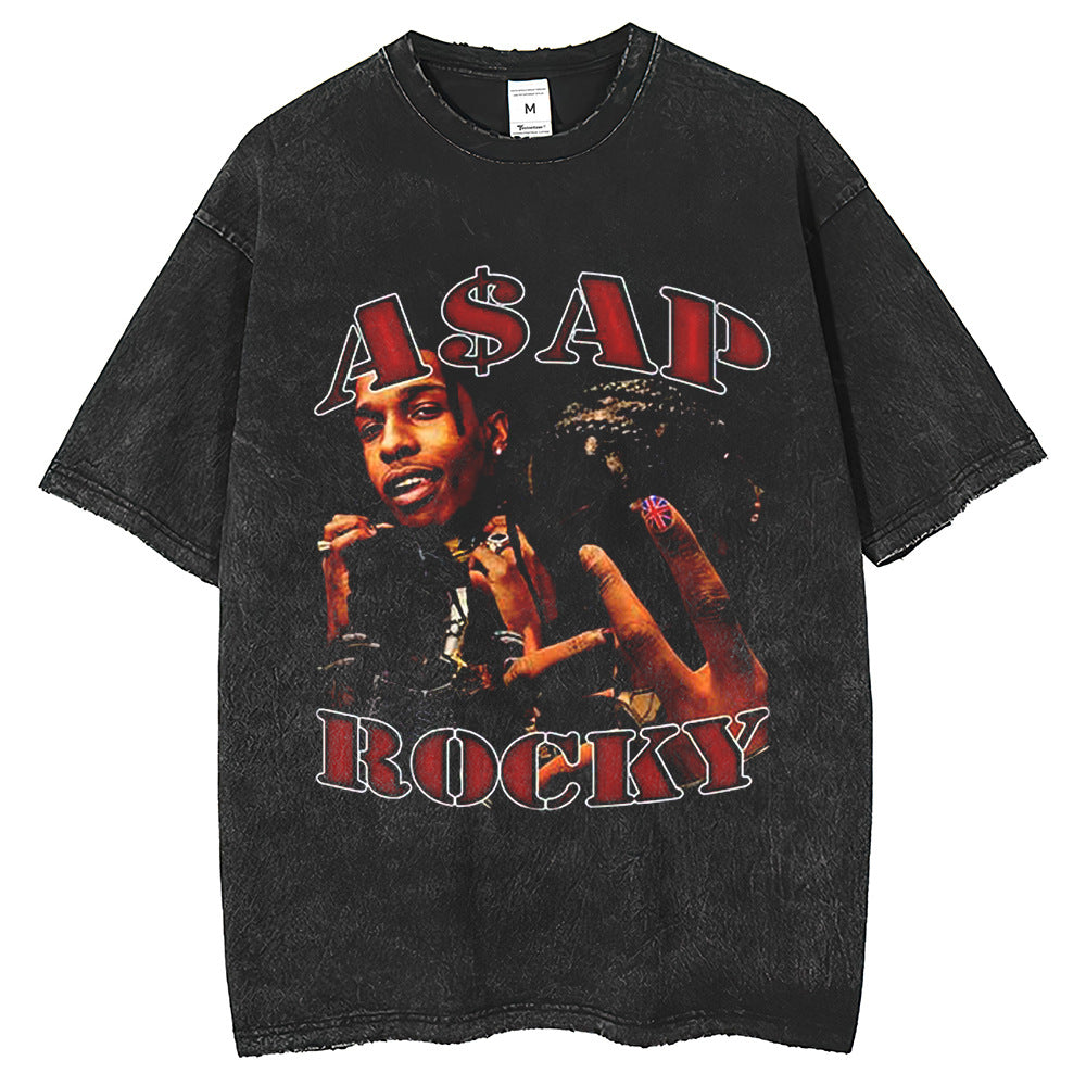 Men's T-shirt Hip Hop Street Wear Harajuku Rap Singer P