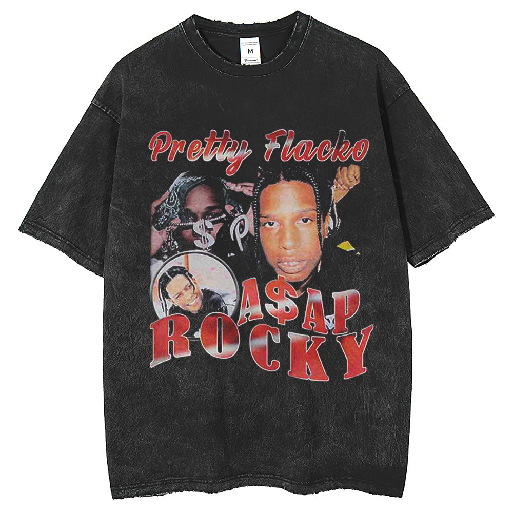 Men's T-shirt Hip Hop Street Wear Harajuku Rap Singer P