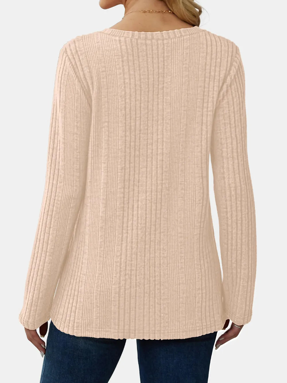 Solid color knitted sweater lightweight waistband sweater fashionable
