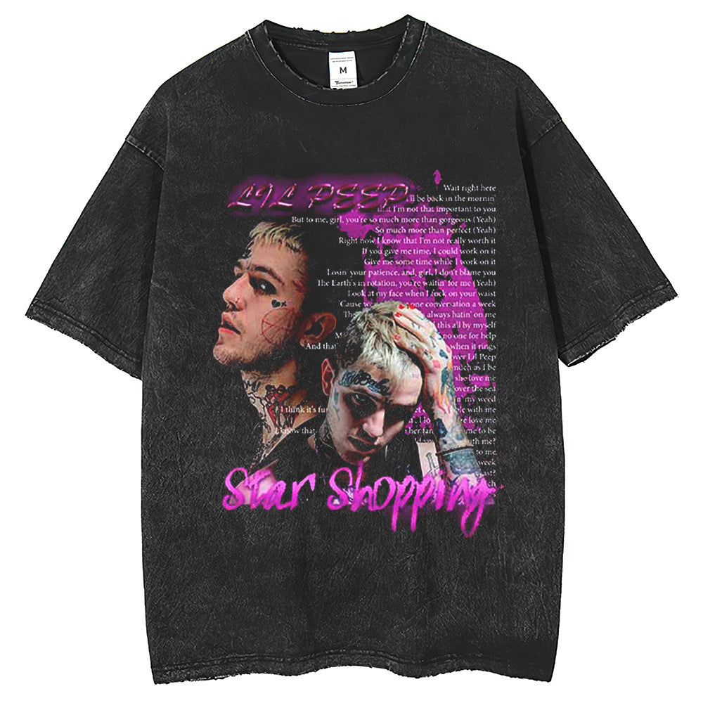 Men's T-shirt Hip Hop Street Wear Harajuku Rap Singer P