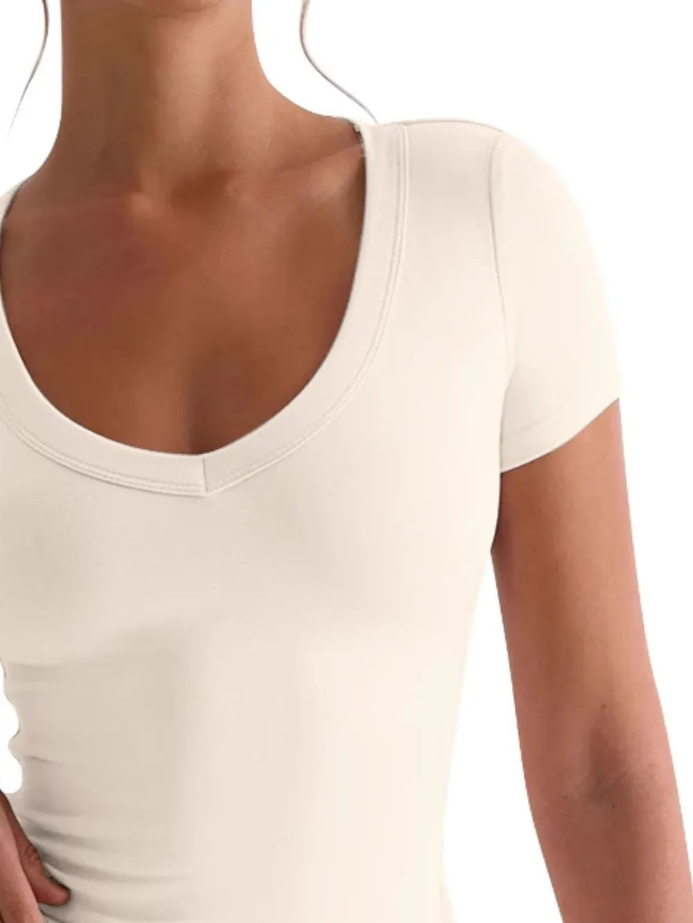 Scoop Neck Short Sleeve T-Shirt