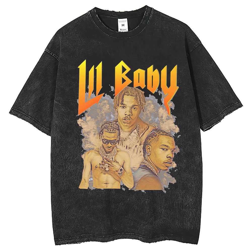 Men's T-shirt Hip Hop Street Wear Harajuku Rap Singer P