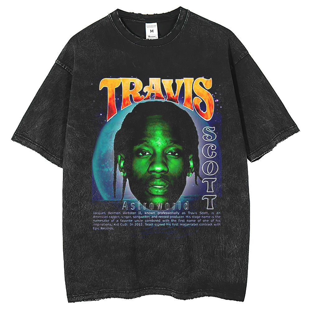 Men's T-shirt Hip Hop Street Wear Harajuku Rap Singer P