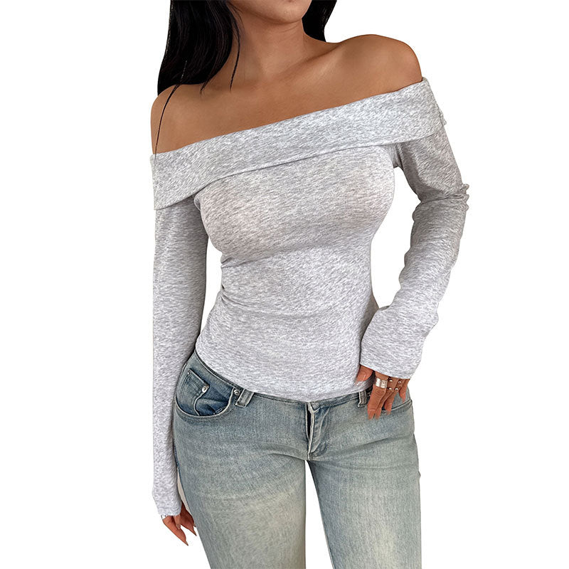 Slim Fit Spicy Girl One-Shoulder Top for Women