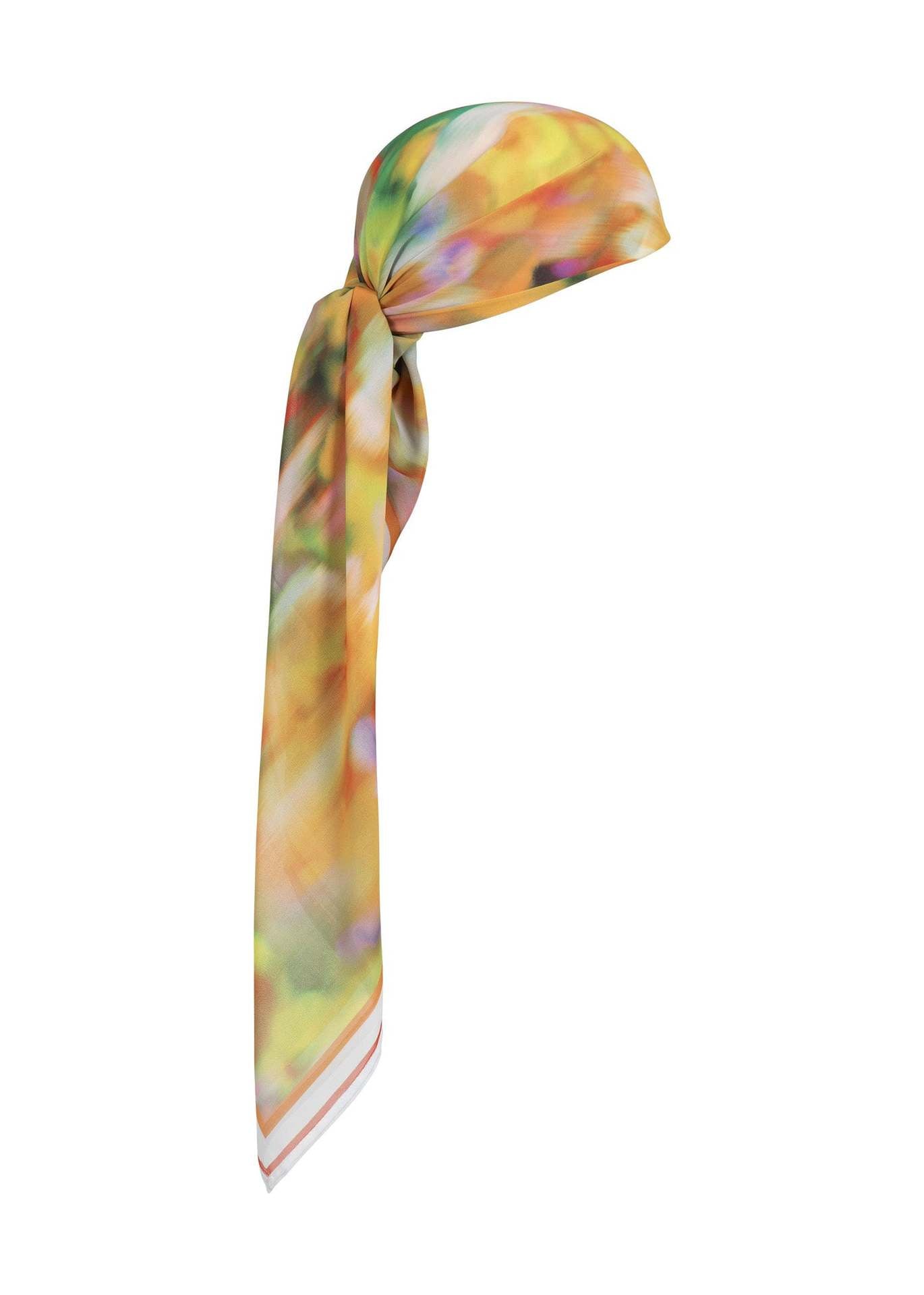 Cross-border New Beach Chiffon Headscarf Swimsuit Set Multi-color 90*90 Square Scarf